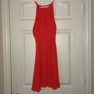 Flowing orange dress